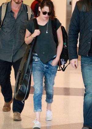 Kristen Stewart in Jeans at LAX Airport in LA