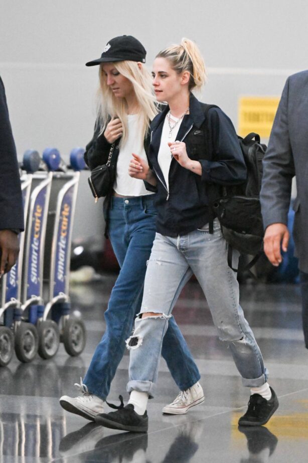 Kristen Stewart - With Dylan Meyer at JFK Airport in New York