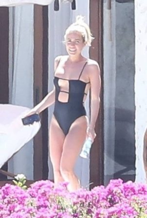 Kristin Cavallari - Seen in Cabo San Lucas wearing a black swimsuit