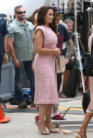 Kristin Davis - On set 'And Just Like That' at The Astor House in New York