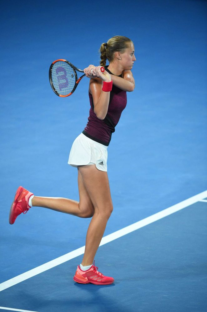 Kristina Mladenovic - Practice Session at the Australian Open 2018 in Melbourne