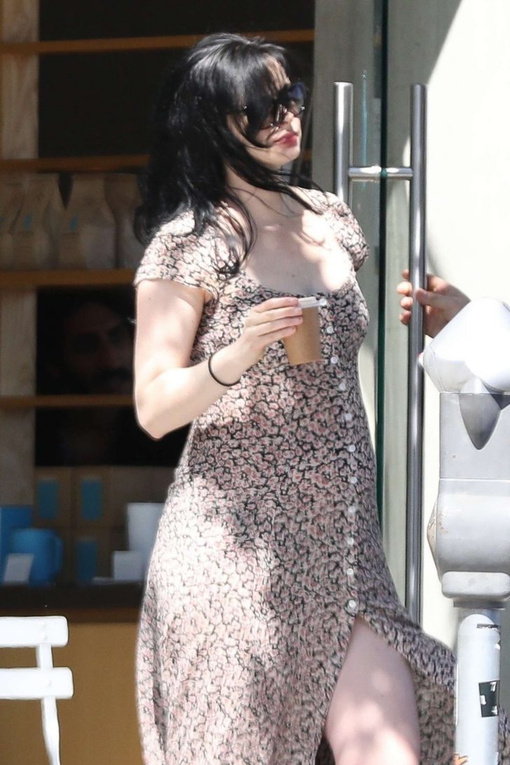 Krysten Ritter in Summer Dress at The Blue Bottle Coffee in West Hollywood