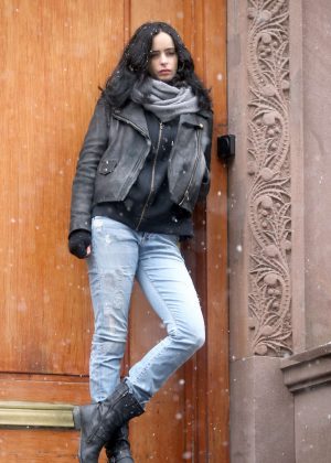 Krysten Ritter - On the set of 'The Defenders' in New York