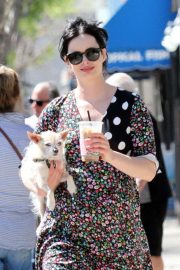 Krysten Ritter with her dog out in Studio City