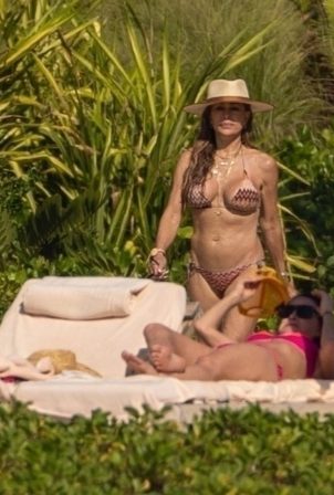 Kyle Richards - In a bikini with Faye Resnick in Puerto Vallarta