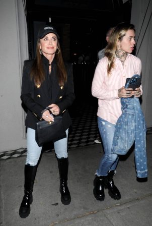 Kyle Richards - With Morgan Wade seen at Craig's Restaurant in West Hollywood