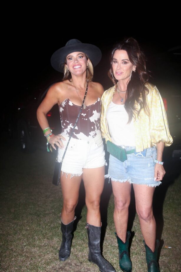 Kyle Richards - With Teddi Mellencamp on day one of the Coachella in Indio