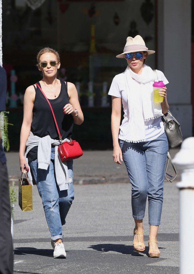 Kylie & Dannii Minogue in Jeans out in Melbourne