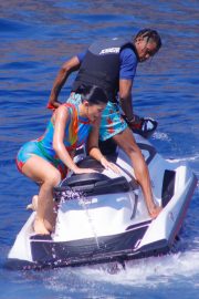 Kylie Jenner and Travis Scott - Spotted on a jet ski in Positano in Italy