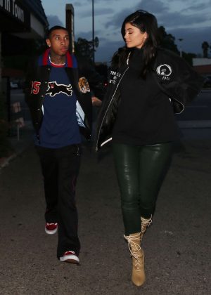 Kylie Jenner and Tyga Leave Kabuki in Los Angeles