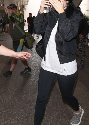 Kylie Jenner in Tights at LAX airport in LA