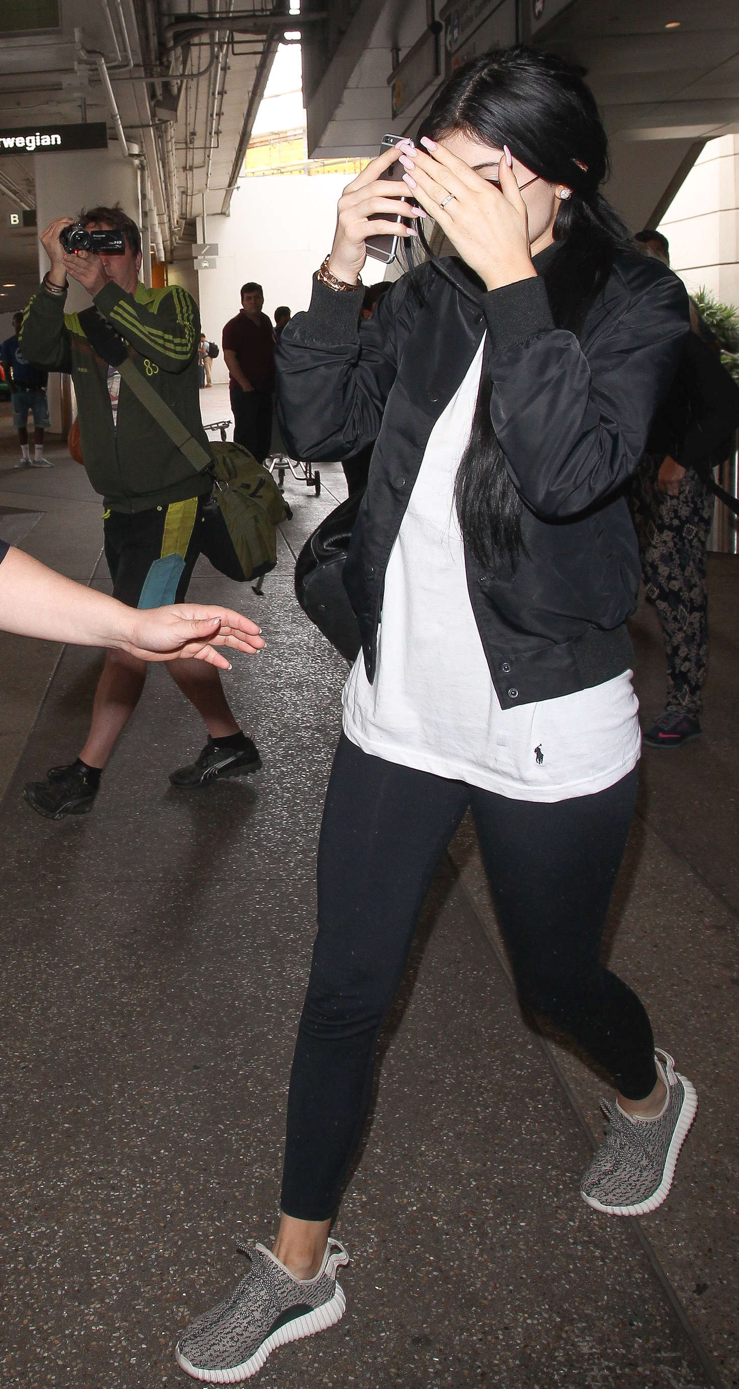 Kylie Jenner in Tights at LAX airport in LA