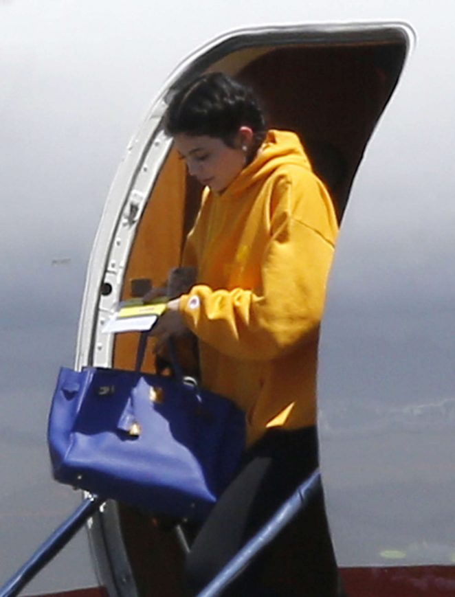 Kylie Jenner arrives at Van Nuys