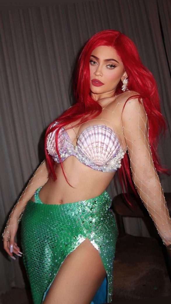 Kylie Jenner - As Ariel from ‘The Little Mermaid’ for a Halloween party in Beverly Hills