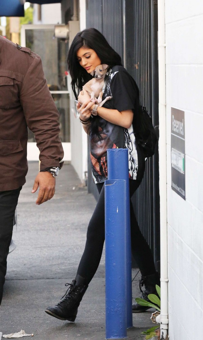 Kylie Jenner at a Studio in Los Angeles