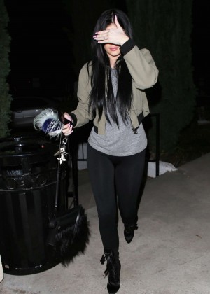 Kylie Jenner in Tights - Having dinner at Sugarfish in LA