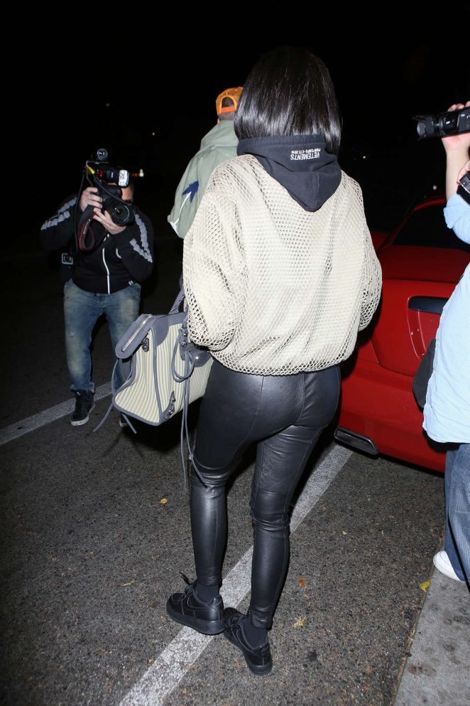 Kylie Jenner in Leather out in Beverly Hills