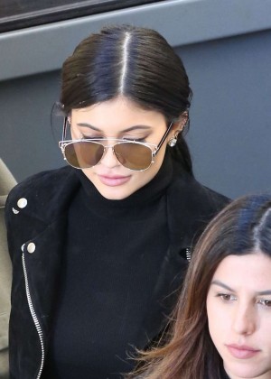 Kylie Jenner in Leather Pants -12 | GotCeleb