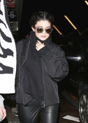 Kylie Jenner in Leather Pants -25 | GotCeleb