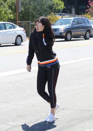 Kylie Jenner in Tights out in Calabasas