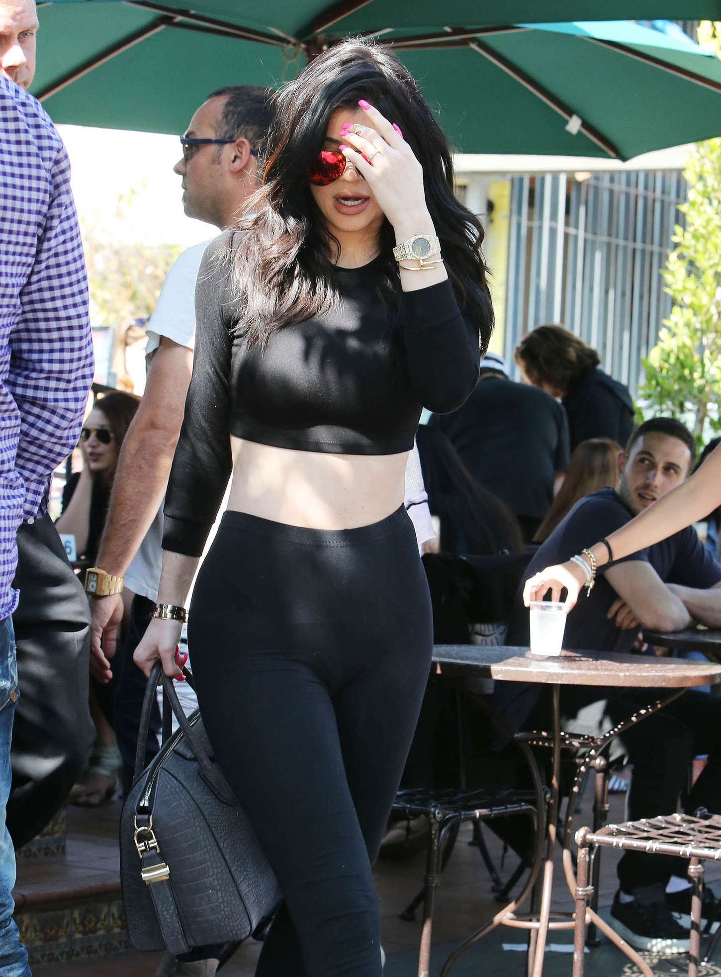 Kylie Jenner 2015 : Kylie Jenner Booty in Tights -17. 