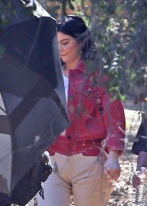 Kylie Jenner - Leaving Kanye West's church service in Los Angeles