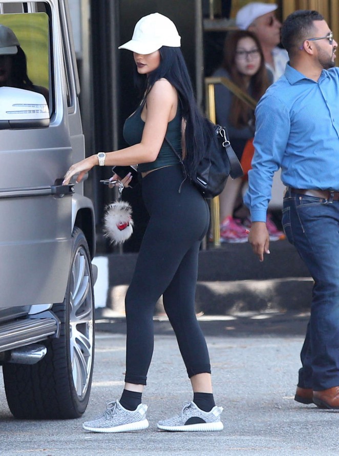 Kylie Jenner in Tights Out in Beverly Hills