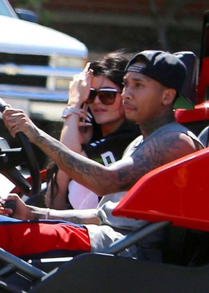 Kylie Jenner - Out for a Ride with Tyga in Woodland Hills