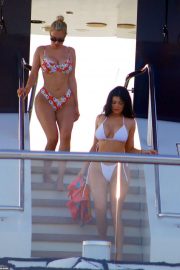 Kylie Jenner - Wearing a bikini on a yacht in Capri