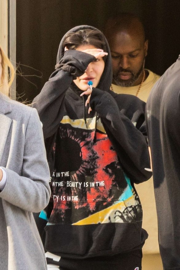Kylie Jenner - Wearing a Juice Wrld Sweatsuit - Shopping in Calabasas