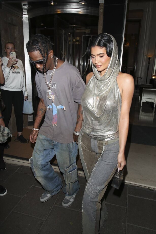 Kylie Jenner - With Travis Scott arriving to party at Tape nightclub in London