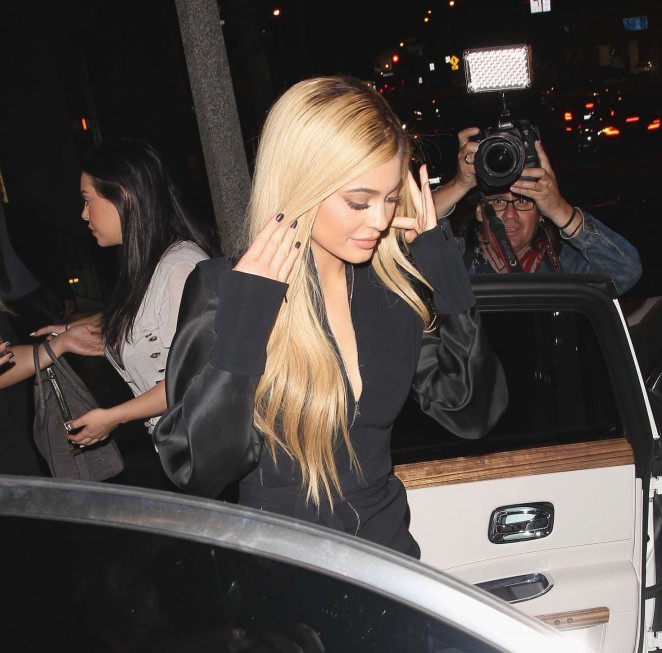 Kylie Jenner with Tyga at Sushi Roku in West Hollywood
