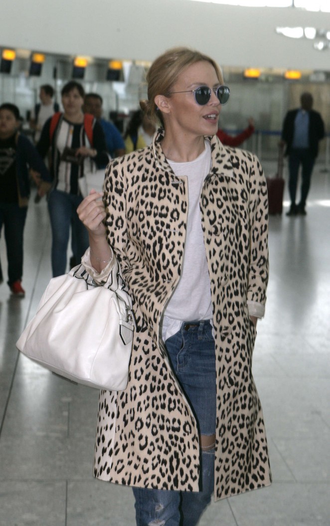 Kylie Minogue - Heathrow Airport in London