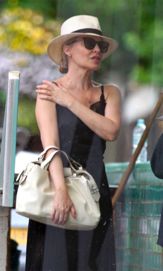 Kylie Minogue in Long Black Dress - Out in Notting Hill