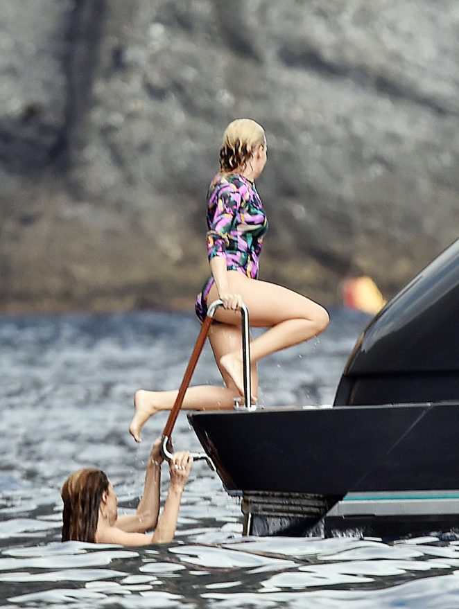 Kylie Minogue in Swimsuit on Vacation in Portofino