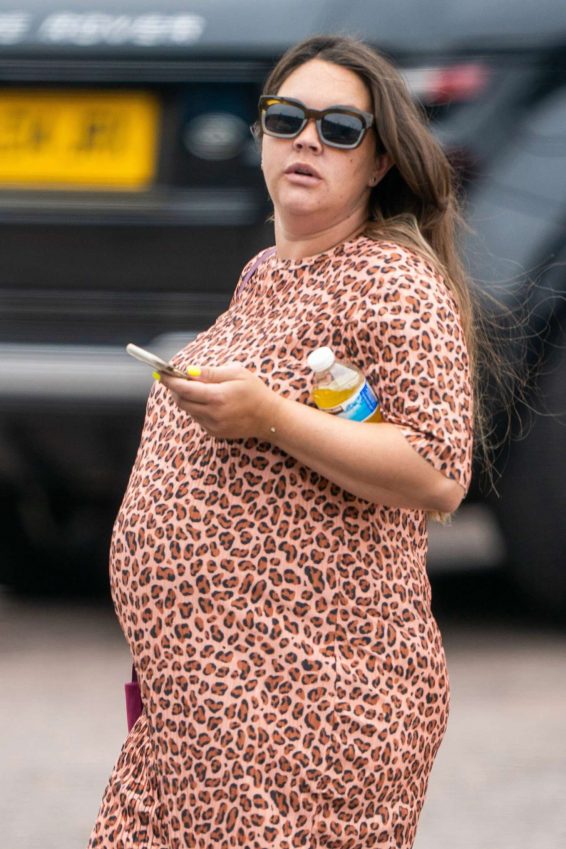Lacey Turner in Long Dress - Out Shopping in London