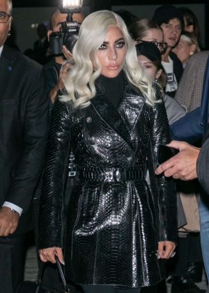 Lady Gaga - Arrives at Celine Show in Paris