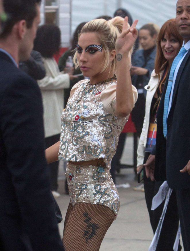 Lady Gaga - Arrives at TommyLand Tommy Hilfiger Spring 2017 Fashion Show in Venice