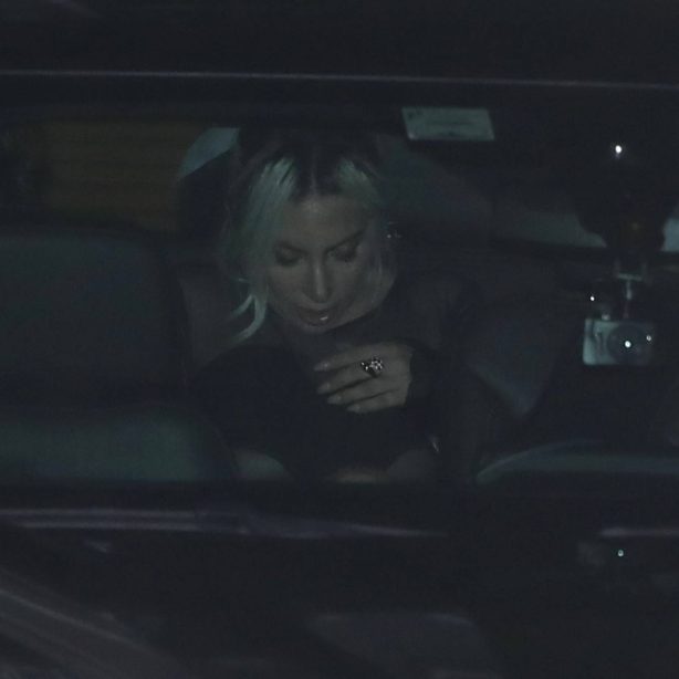 Lady Gaga - Exits Leonardo DiCaprio‘s star-studded 49th birthday party in Beverly Hills