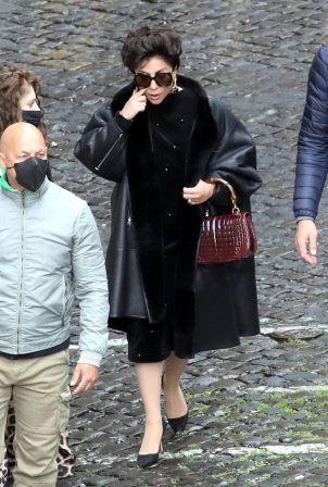 Lady Gaga - Filming new scenes for 'House of Gucci' in Rome