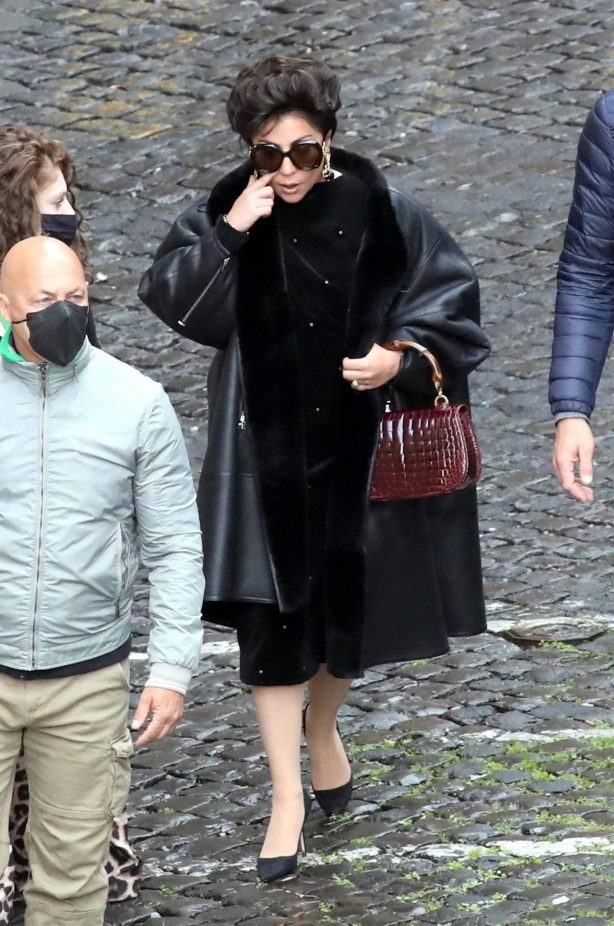 Lady Gaga - Filming new scenes for 'House of Gucci' in Rome