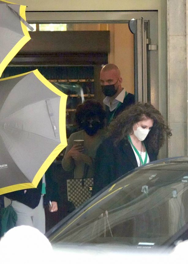 Lady Gaga - Leaves her hotel in Rome to join the movie set