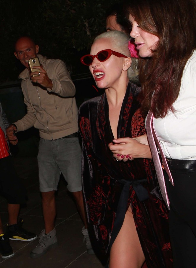 Lady Gaga - Leaving a restaurant in West Hollywood