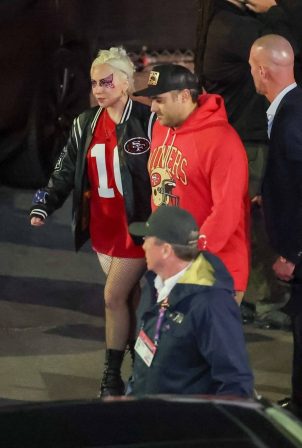 Lady Gaga - Leaving Super Bowl LVIII in Las Vegas