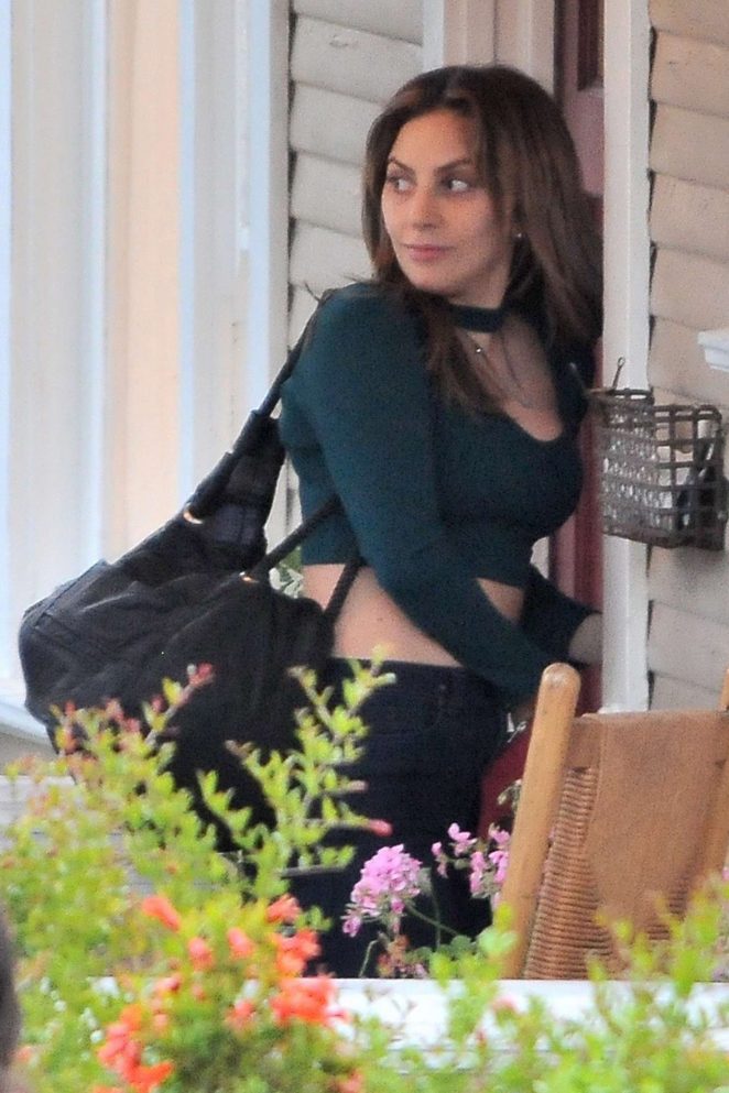 Lady Gaga on set of 'A Star is Born' in Los Angeles