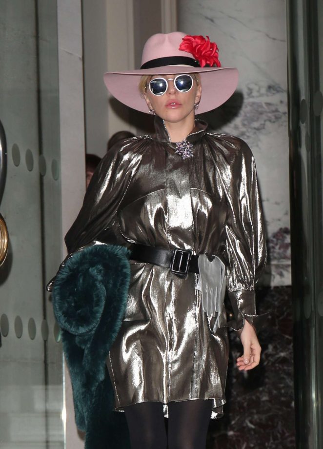 Lady Gaga out in London