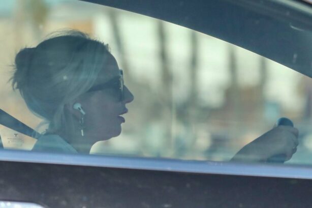 Lady Gaga - Pictured driving to a Studio in Hollywood