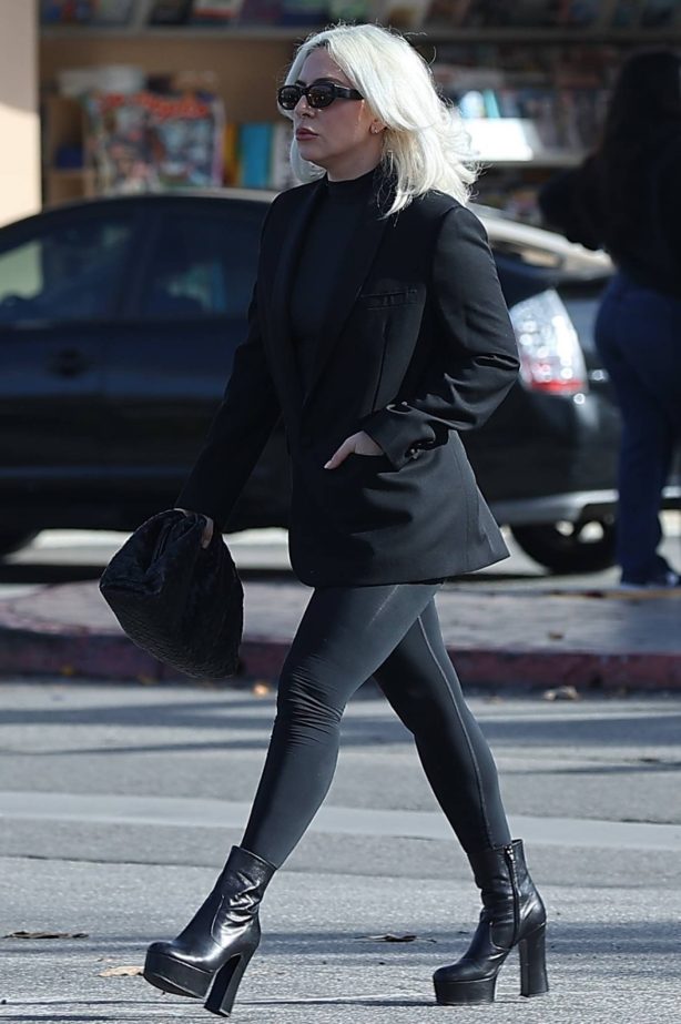 Lady Gaga - Seen in solo departure from French Bakery in Malibu