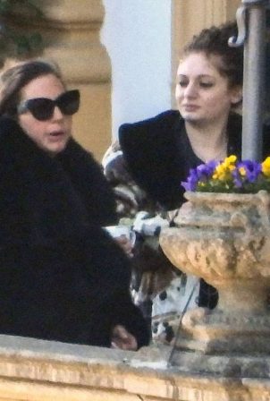 Lady Gaga - takes a break from filming 'House of Gucci' Cernobbio - Italy