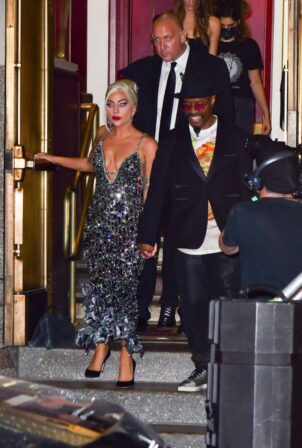 Lady Gaga - With Michael Bearden pictured at Radio City Music Hall in New York City